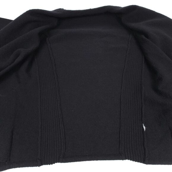 VINCE Wool Shawl Collar Waterfall Cardigan Sweater Quiet Luxury Medium Black - Picture 5 of 7